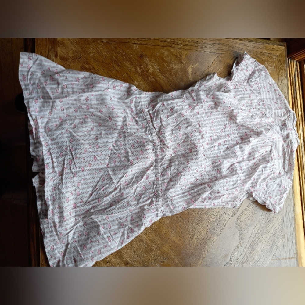 🍀Cute Vintage Floral Buttoned Drop Waist Shirt Dress!!!! - Picture 11 of 12